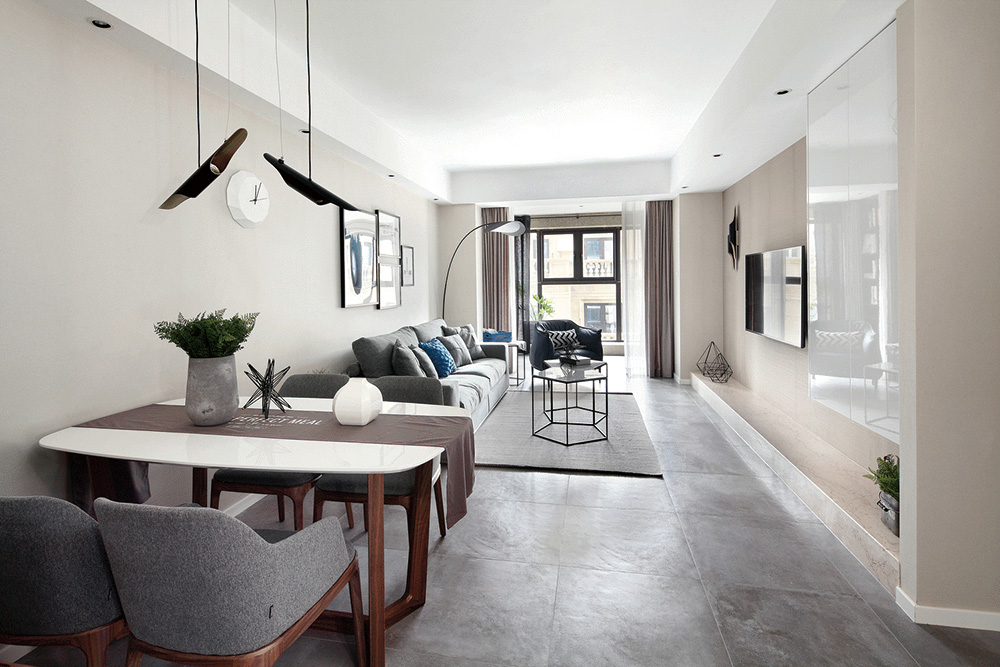 南宁保利领秀前城三居145平米北欧风格室内装修案例-客餐厅 南宁保利领秀前城三居145平米北欧风格室内装修案例-客餐厅