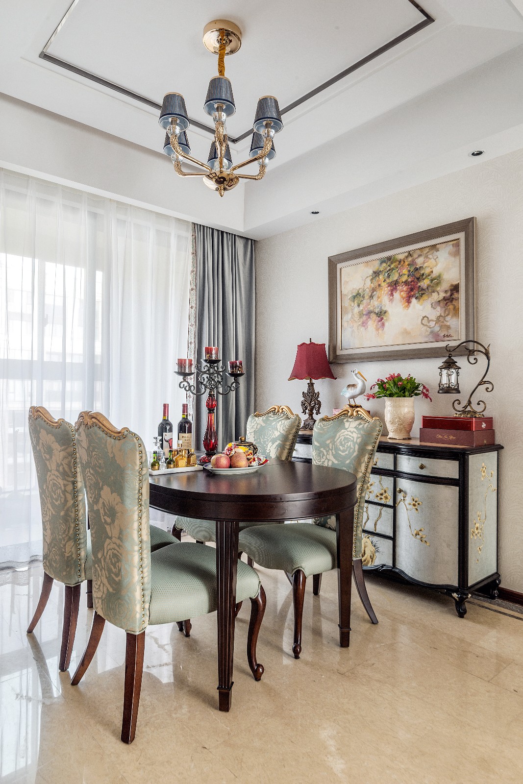 美式田园风格家装设计室内装修效果图-餐厅餐桌 美式田园风格家装设计室内装修效果图-餐厅餐桌