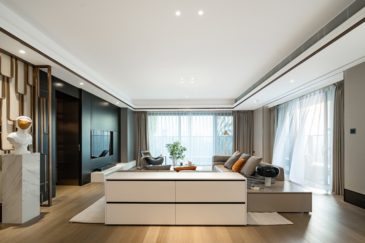 港式轻奢风格家装设计室内装修效果图-客厅 港式轻奢风格家装设计室内装修效果图-客厅